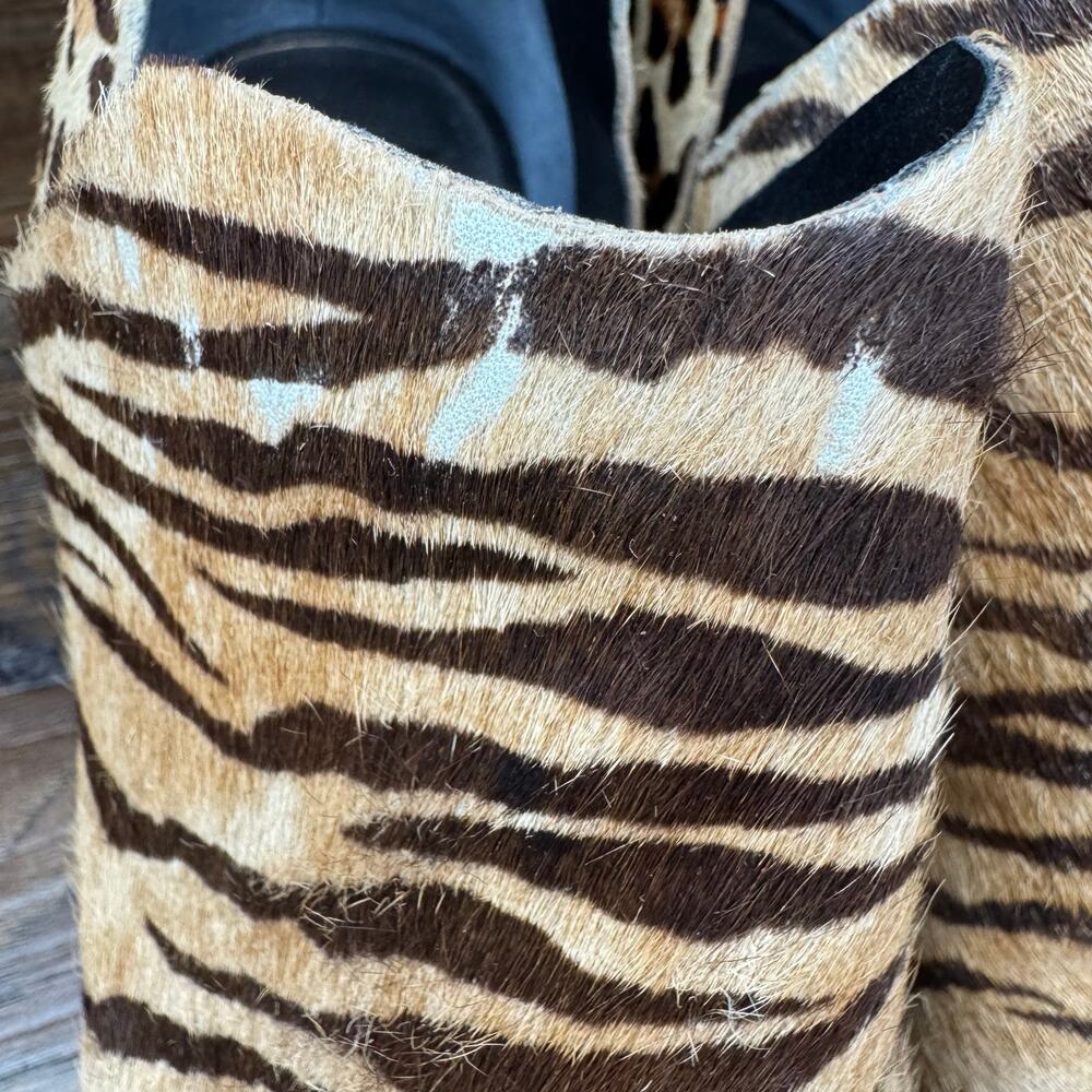 Dolce Vita size 7.5 Sonni Fur mixed animal print booties - Picture 6 of 12
